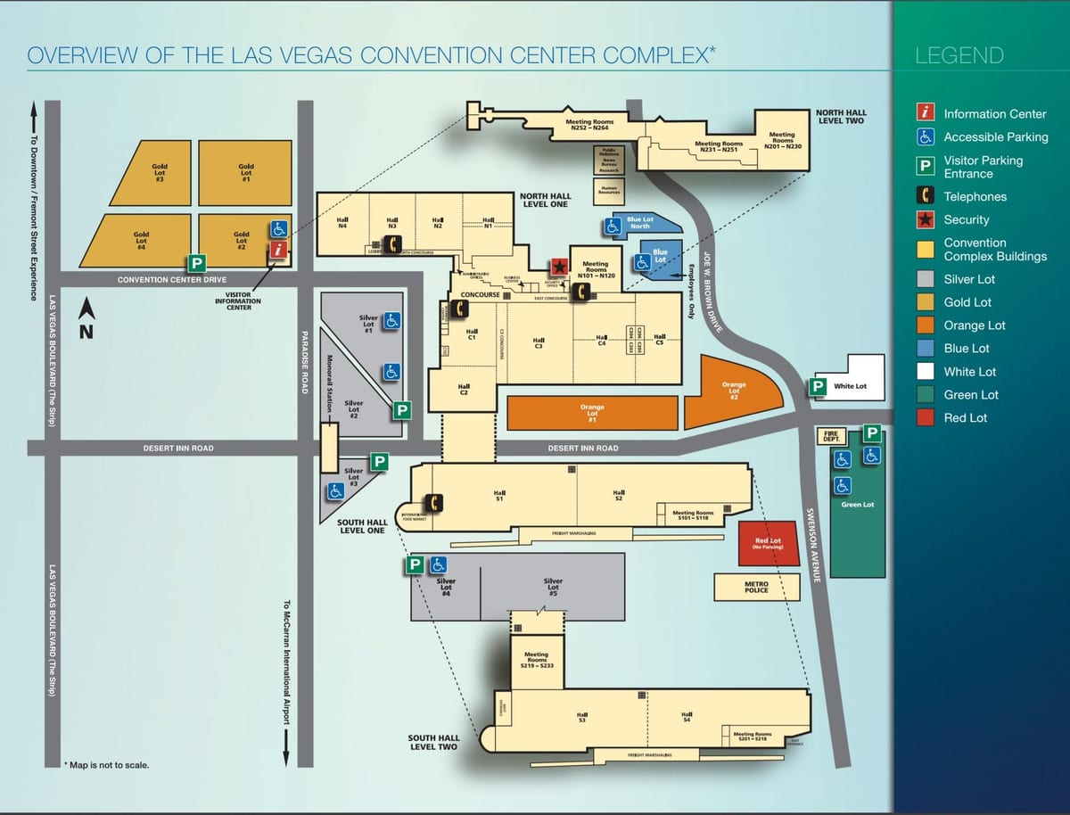 kaart van Las Vegas convention center