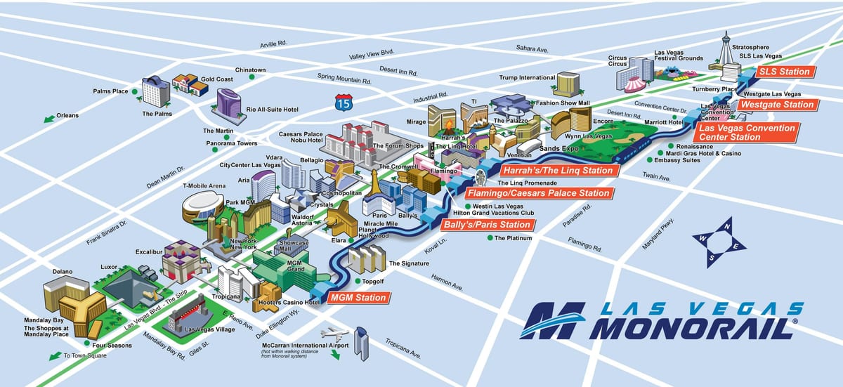 kaart van SLS Las Vegas